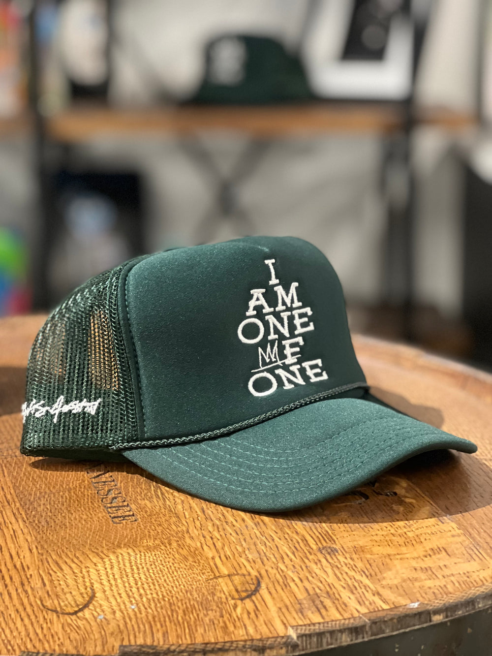 I AM ONE OF ONE Trucker Hat Forest Green